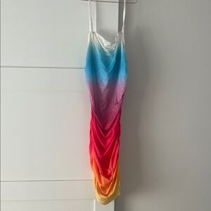 SHEIN Vibrant Gradient Midi Dress